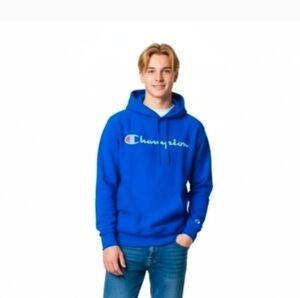 EUC Men's Champion Royal Blue Pullover Hoodie Size XL